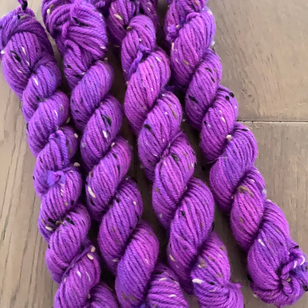 Mini DK Tweed Purple Pop Skein