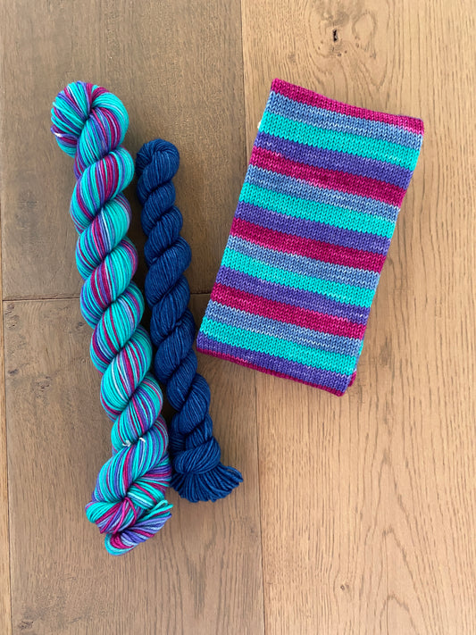 Frozen Fingering Self-Striping Sock Set