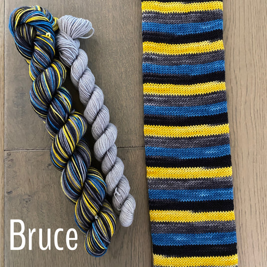 Superhero self striping sock set-Bruce
