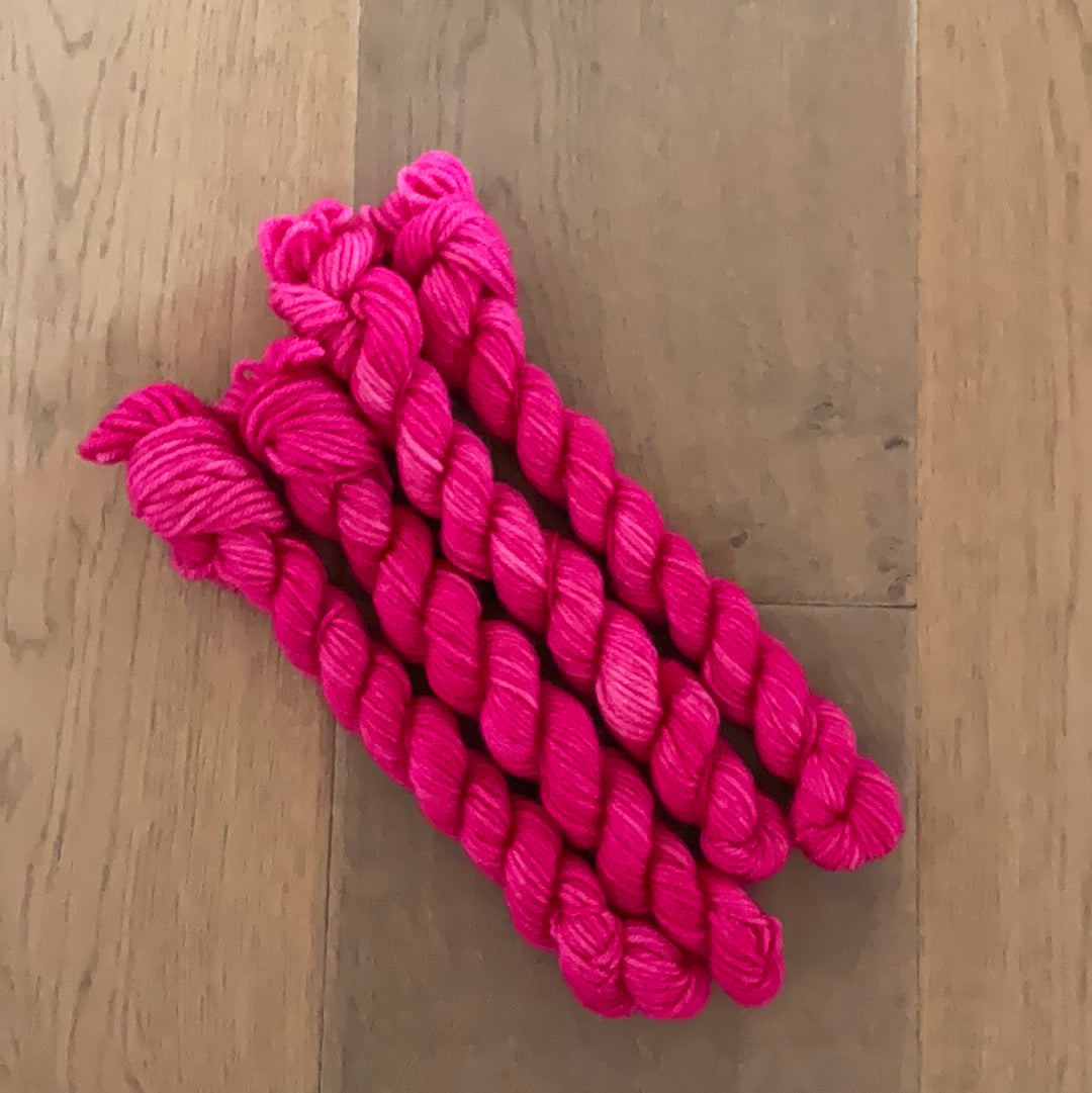 Mini Worsted Pink Popsicle Skein