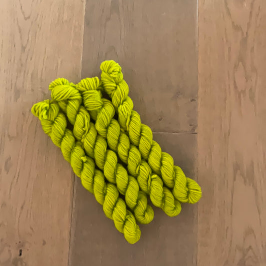 Mini Worsted Chartreuse Skein