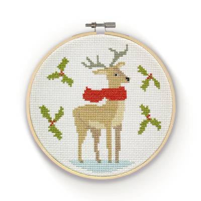 Crafty Kit Company Cross Stitch Kit- Winter Stag